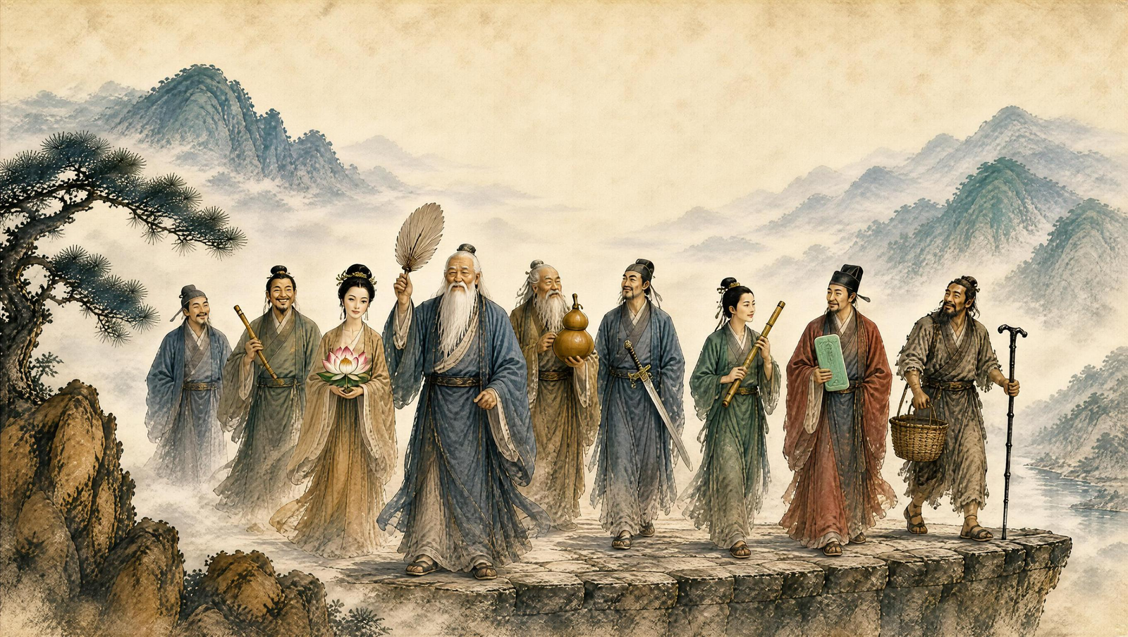 The Eight Immortals: Taoism's Beloved Mortals-Turned-Deities