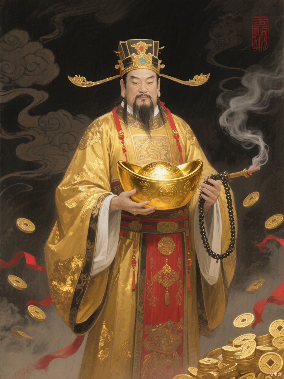 Caishen, God of Wealth (財神 趙公明)